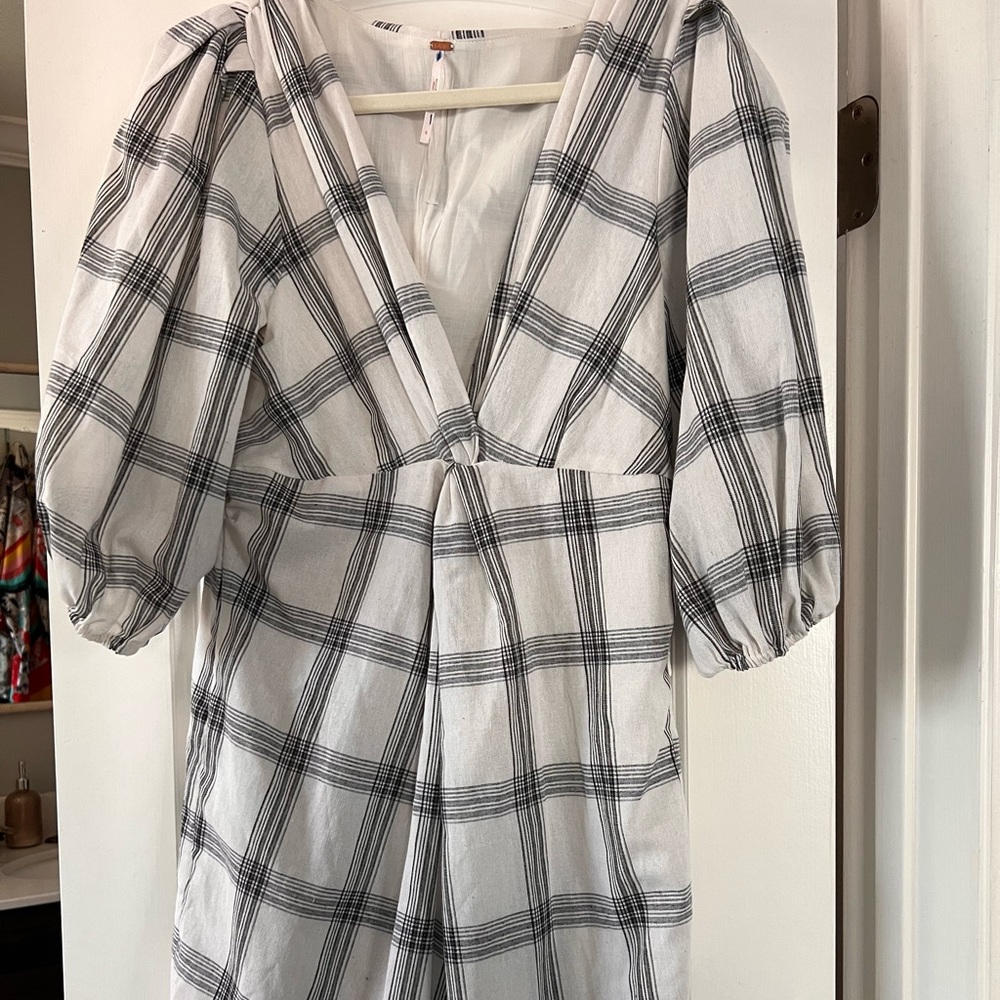 Free People black and white plaid dress SZ S.
